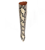 Natural Python Print Block Heel Boot