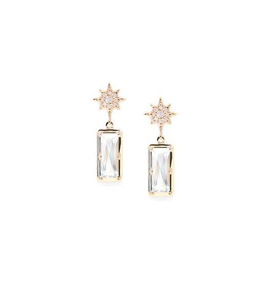 Aztec Starburst Baguette Earrings