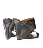 Camouflage Printed Croco Wedge