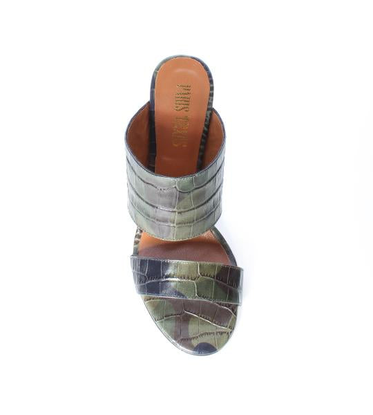 Camouflage Printed Croco Wedge