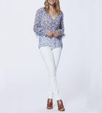 Robin Blouse - Granite/Pure White