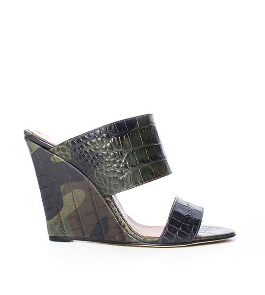 Camouflage Printed Croco Wedge