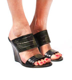 Camouflage Printed Croco Wedge