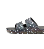 Two-Strap Sandal Black Splatter