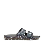 Two-Strap Sandal Black Splatter