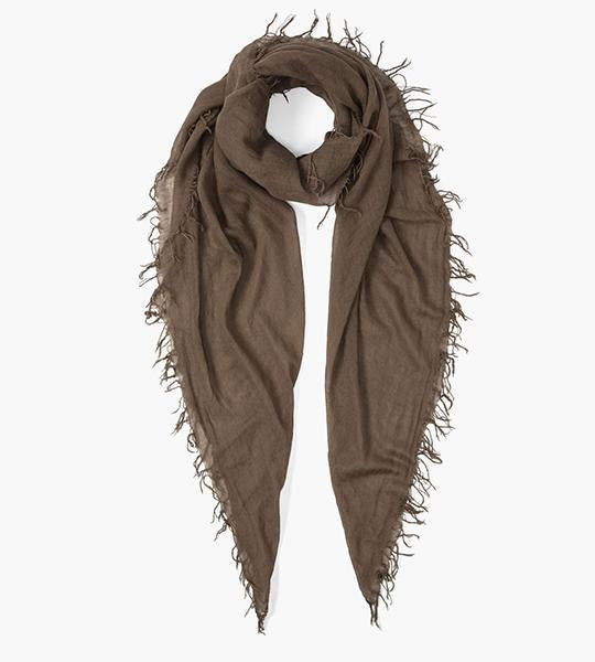 Shitake Cashmere And Silk Scarf