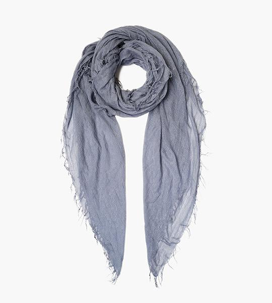 Cloud Grey Metallic Cashmere And Silk Scarf