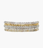 Labradorite Mix Naked Five Wrap Bracelet