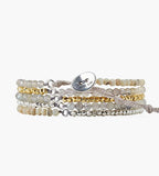 Labradorite Mix Naked Five Wrap Bracelet
