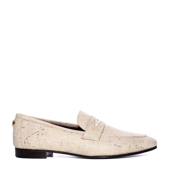 Painted Linen Loafers