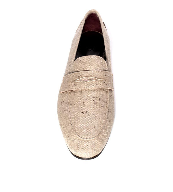 Painted Linen Loafers
