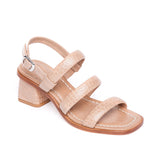 Britney Croco Embossed Sandal Sand