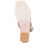 Britney Croco Embossed Sandal Sand