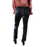 Cindy Twisted Seam Split Hem Trousers Navy