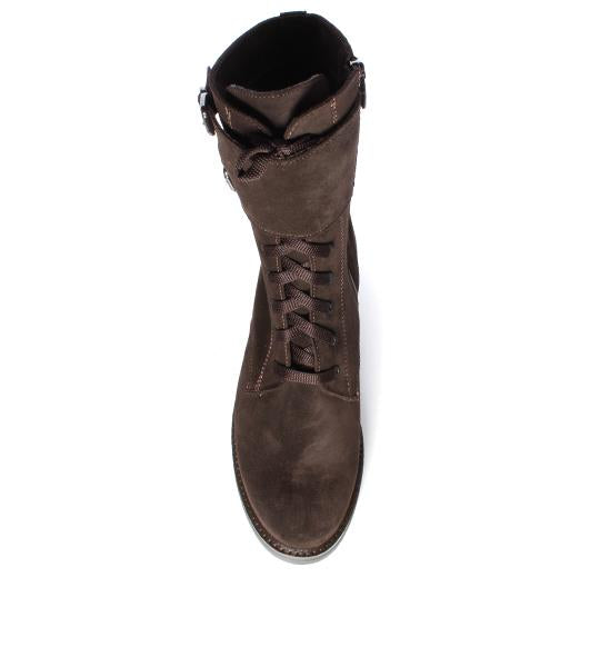 Combat Boot Brown Suede