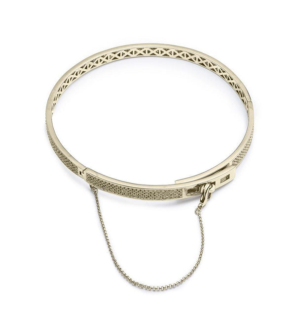 Eddie Borgo Pave Extra Thin Safety Chain Choker Gold - TheSeptember.com