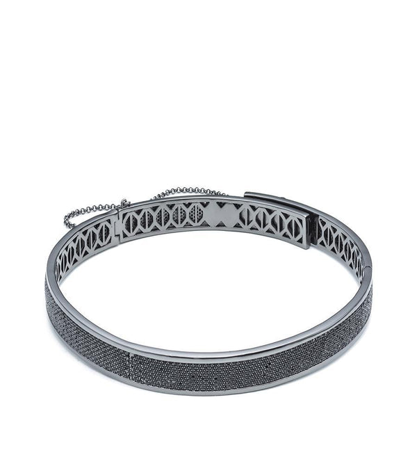 Eddie Borgo Pave Safety Chain Choker Gunmetal - TheSeptember.com