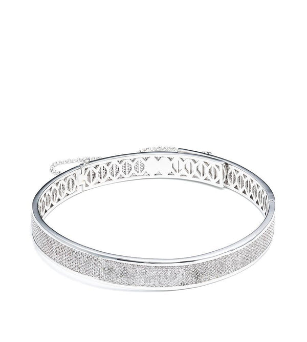 Eddie Borgo Pave Safety Chain Choker Silver - TheSeptember.com