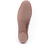 Edyth Flat Woven Leather and Natural Raffia