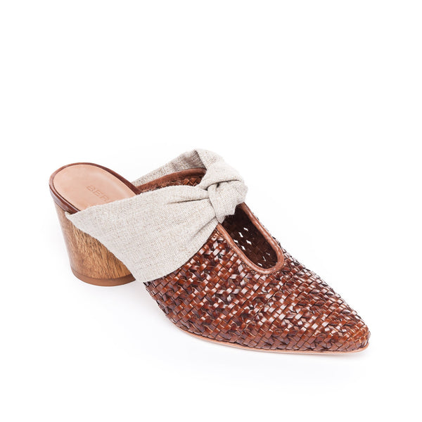 Finley Woven Luggage and Linen Mule