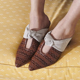 Finley Woven Luggage and Linen Mule