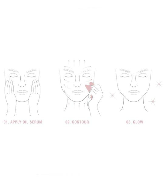 Crystal Contour Gua Sha - Rose Quartz Beauty Tool