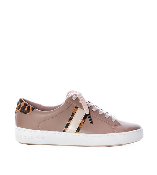 Irving Stripe Lace-Up Sneaker Dark Fawn