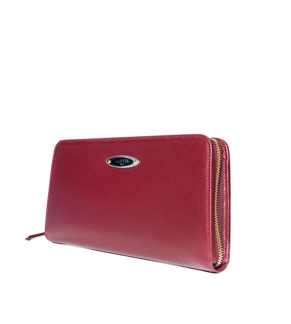 Lanvin Burgundy Long Clutch - TheSeptember.com