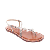 Lexi Beige Printed Snake Sandal
