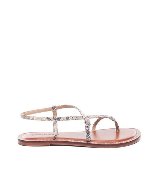 Lexi Beige Printed Snake Sandal