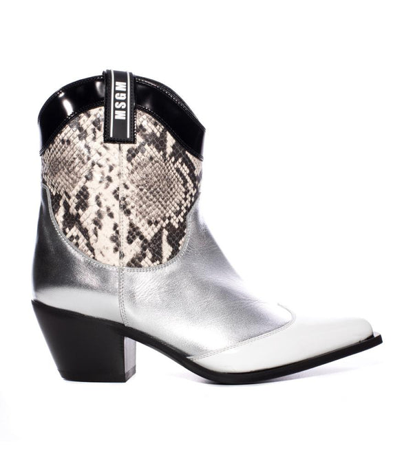 Metallic Snake Cowboy Boot