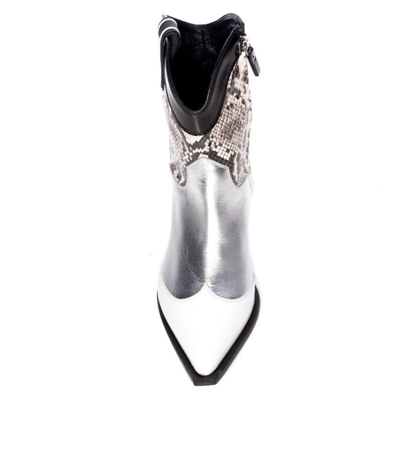 Metallic Snake Cowboy Boot