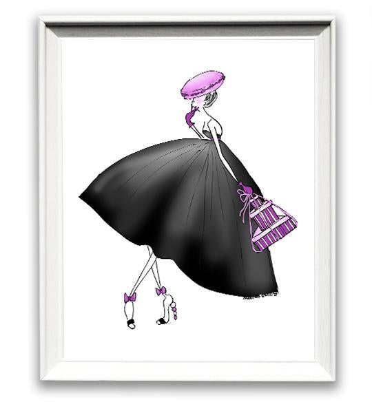 Macaron Lady Print