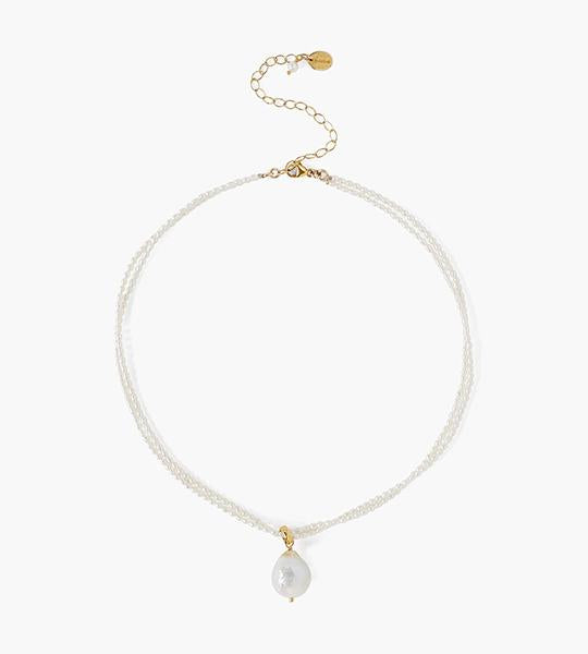 White Pearl Pendant Necklace