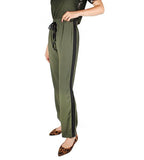 Poeme Crepe Pant with Stripe