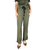 Poeme Crepe Pant with Stripe