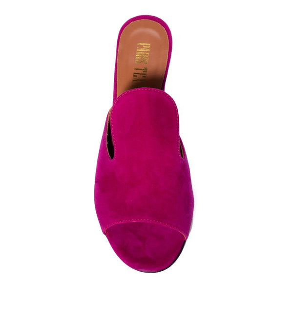 Fuchsia Suede Mule