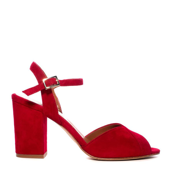 Red Suede Sandal