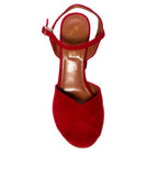Red Suede Sandal