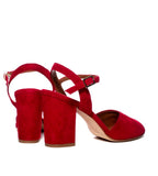 Red Suede Sandal