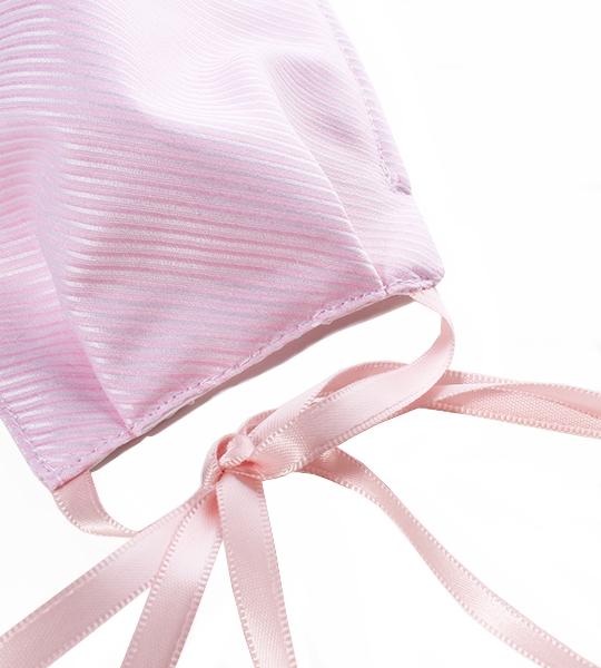 Cotton Mask with Ribbon - Pink