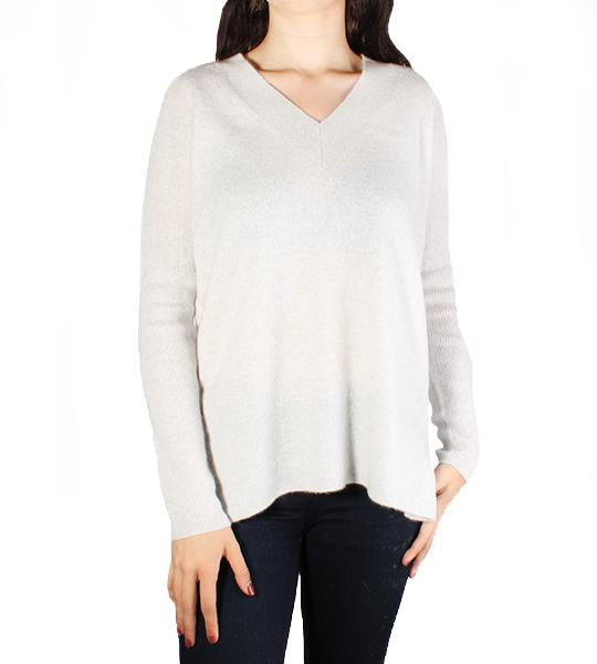 V Neck Tunic Platinum Heather