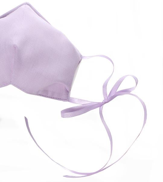 Cotton Mask with Ribbon - Lavender
