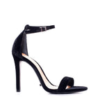 Schutz Black Velvet Sandal - TheSeptember.com
