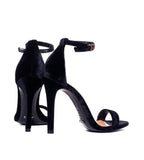 Schutz Black Velvet Sandal - TheSeptember.com