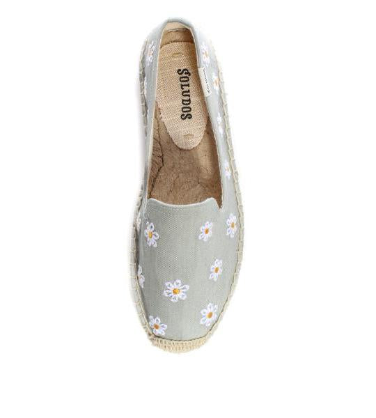 Daisies Embroidered Floral Espadrille