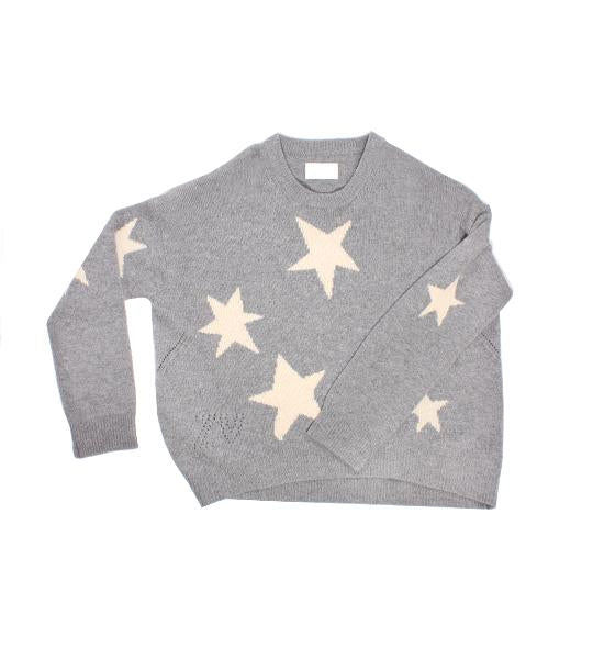 Markus C Star Cashmere Sweater - Grey