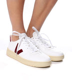 V-10 Vegan Sneaker White Marsala
