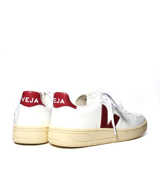 V-10 Vegan Sneaker White Marsala