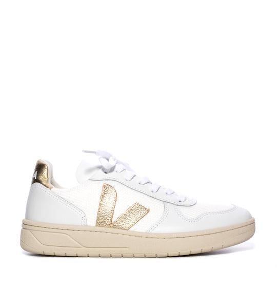 V-10 Sneaker White Gold